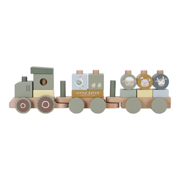 LITTLE DUTCH- COMBOIO DE EMPILHAR TRACTOR LITTLE FARM LD7154