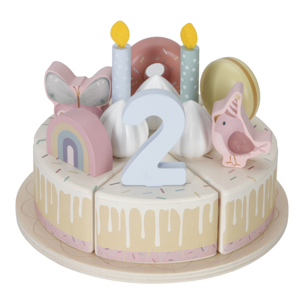 LITTLE DUTCH- BOLO DE ANIVERSARIO EM MADEIRA ROSA LD8015