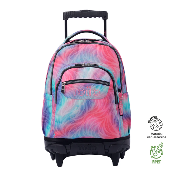 TOTTO-MOCHILA C/RODAS RENGLONES P9IZ